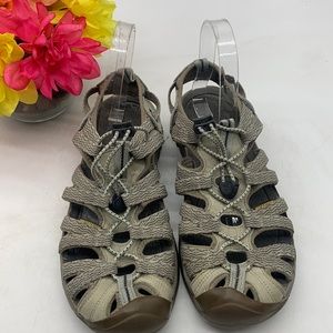 KEEN Off White Gray Closed Toe Hiking Sandal Size 9 KET4574D